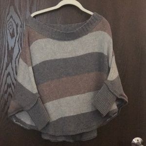 Striped poncho